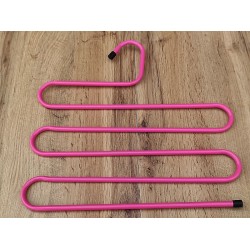 Вішалка-плечики для шарфа на 5 рівнів (розова)